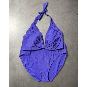 Gottex Swim Halter Bikini 2 Pc Contour Swimsuit Bathing Suit Royal‎ Purple 16